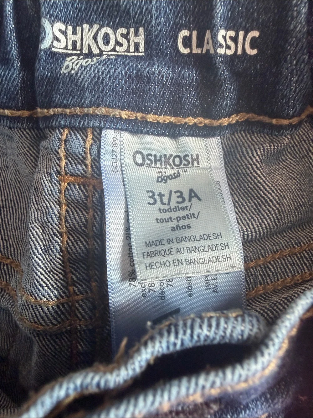 Lot of 4 OshKosh B’gosh Boys Jeans 3T Bundle Straight Classic Multiple Washes - Picture 10 of 14
